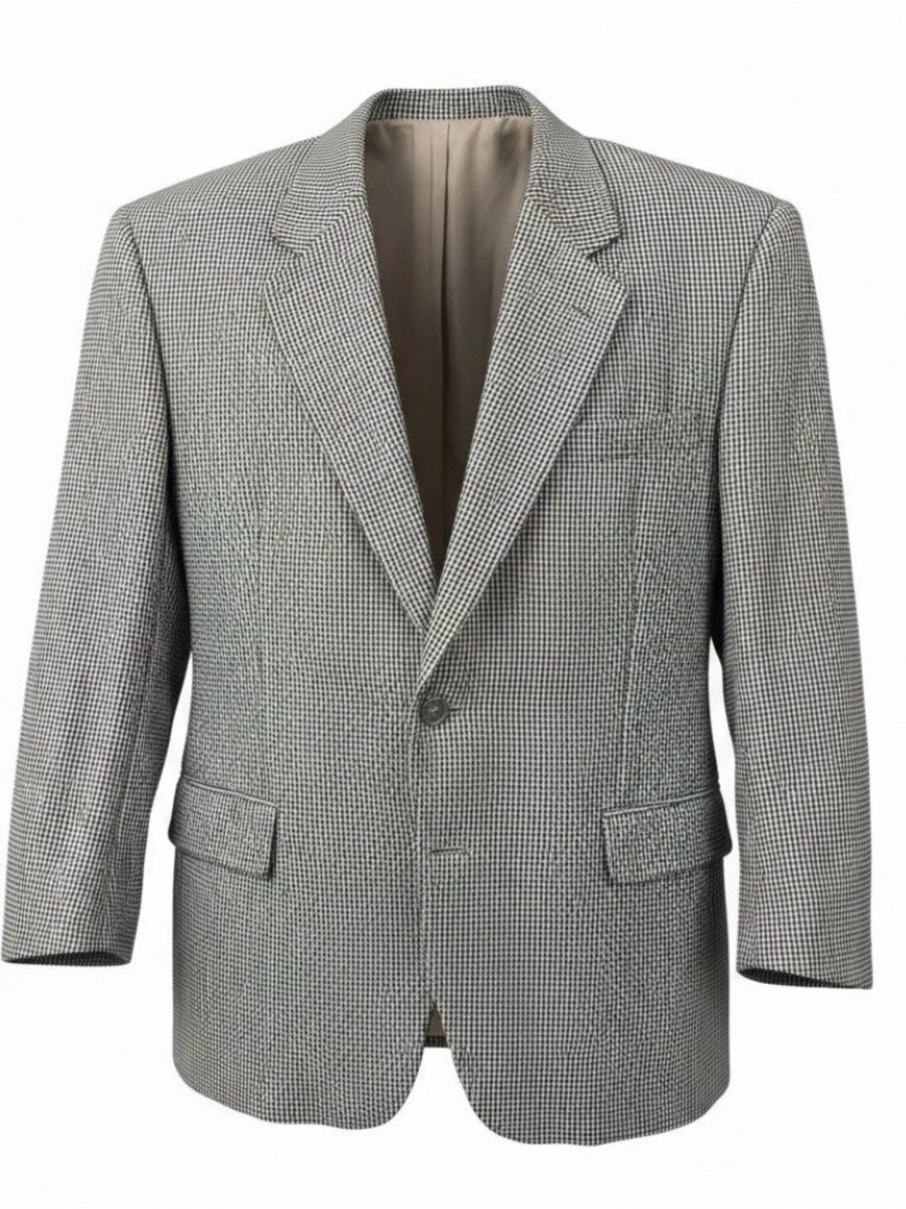 REPP 100% Slik Men’s Tweed Blazer 3/4 Sleeves Beige/Green/Black Tweed - 50R